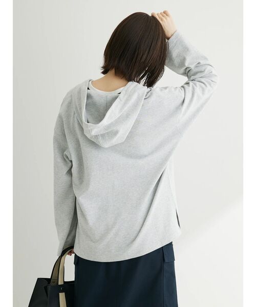 Green　Parks（グリーンパークス）の「・Double　Flags　10ozスキッパーフーディ（Tシャツ/カットソー・レディース・グリーン/モカ/サックスブルー/杢グレー・FREE）」の12枚目の写真