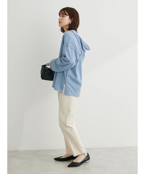 Green　Parks（グリーンパークス）の「・Double　Flags　10ozスキッパーフーディ（Tシャツ/カットソー・レディース・グリーン/モカ/サックスブルー/杢グレー・FREE）」の16枚目の写真