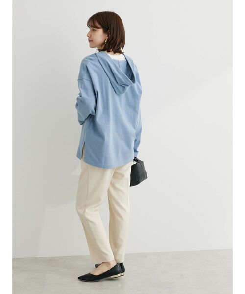 Green　Parks（グリーンパークス）の「・Double　Flags　10ozスキッパーフーディ（Tシャツ/カットソー・レディース・グリーン/モカ/サックスブルー/杢グレー・FREE）」の17枚目の写真