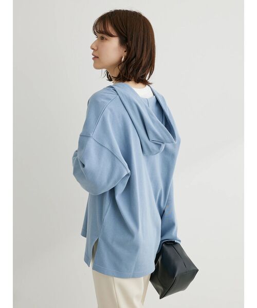 Green　Parks（グリーンパークス）の「・Double　Flags　10ozスキッパーフーディ（Tシャツ/カットソー・レディース・グリーン/モカ/サックスブルー/杢グレー・FREE）」の19枚目の写真