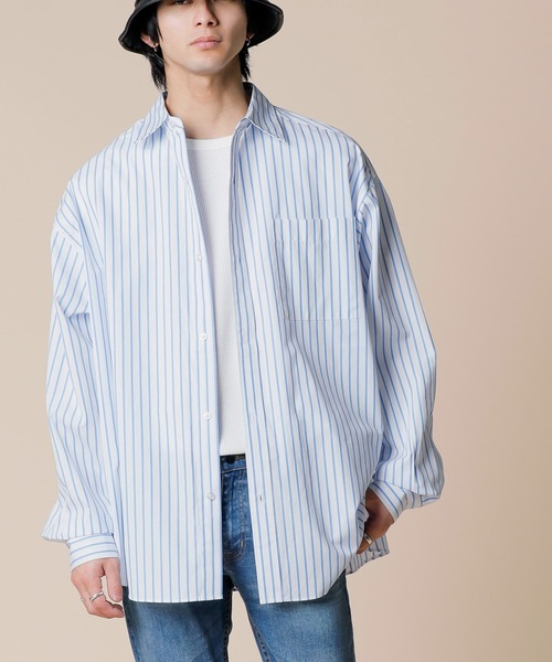 ADMIX/ATELIER SAB MEN(アドミックスアトリエサブメン)の「高密度コットンブロード / ワイドルーズシャツ オーバーサイズ(シャツ/ブラウス・メンズ・ホワイト/ホワイト系その他/ホワイト系その他2/ブラック/ブルーグレー/ブルー系その他・48/50)」の4枚目の写真