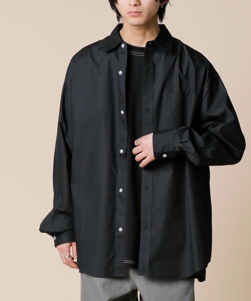 ADMIX/ATELIER SAB MEN(アドミックスアトリエサブメン)の「高密度コットンブロード / ワイドルーズシャツ オーバーサイズ(シャツ/ブラウス・メンズ・ホワイト/ホワイト系その他/ホワイト系その他2/ブラック/ブルーグレー/ブルー系その他・48/50)」の1枚目の写真