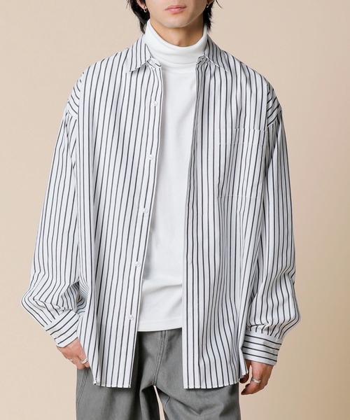 ADMIX/ATELIER SAB MEN(アドミックスアトリエサブメン)の「高密度コットンブロード / ワイドルーズシャツ オーバーサイズ(シャツ/ブラウス・メンズ・ホワイト/ホワイト系その他/ホワイト系その他2/ブラック/ブルーグレー/ブルー系その他・48/50)」の22枚目の写真