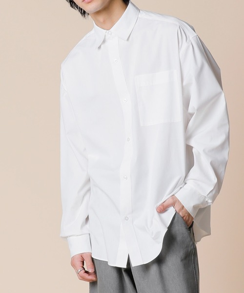 ADMIX/ATELIER SAB MEN(アドミックスアトリエサブメン)の「高密度コットンブロード / ワイドルーズシャツ オーバーサイズ(シャツ/ブラウス・メンズ・ホワイト/ホワイト系その他/ホワイト系その他2/ブラック/ブルーグレー/ブルー系その他・48/50)」の19枚目の写真