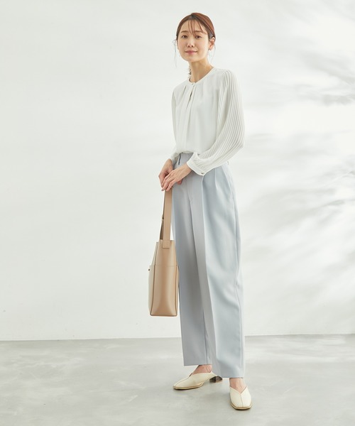 ROPE' PICNIC(ロペピクニック)の「洗える/プリーツスリーブブラウス(シャツ/ブラウス・レディース・ホワイト/ネイビー/サックスブルー/ラベンダー・38)」の9枚目の写真