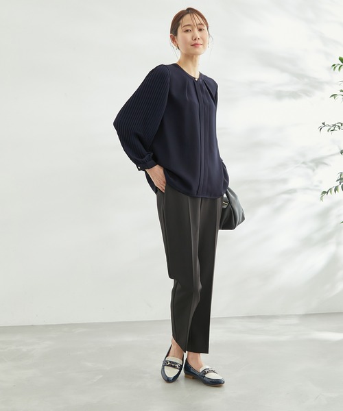 ROPE' PICNIC(ロペピクニック)の「洗える/プリーツスリーブブラウス(シャツ/ブラウス・レディース・ホワイト/ネイビー/サックスブルー/ラベンダー・38)」の5枚目の写真