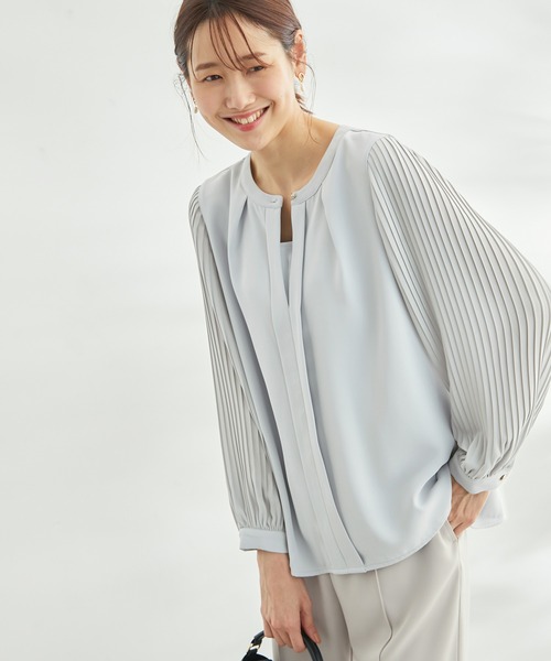 ROPE' PICNIC(ロペピクニック)の「洗える/プリーツスリーブブラウス(シャツ/ブラウス・レディース・ホワイト/ネイビー/サックスブルー/ラベンダー・38)」の11枚目の写真