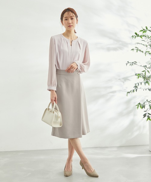 ROPE' PICNIC(ロペピクニック)の「洗える/プリーツスリーブブラウス(シャツ/ブラウス・レディース・ホワイト/ネイビー/サックスブルー/ラベンダー・38)」の18枚目の写真