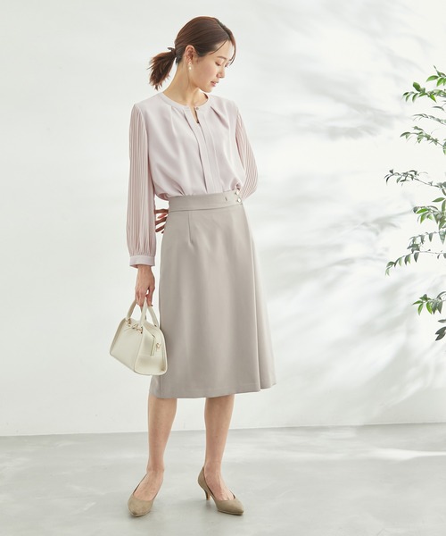 ROPE' PICNIC(ロペピクニック)の「洗える/プリーツスリーブブラウス(シャツ/ブラウス・レディース・ホワイト/ネイビー/サックスブルー/ラベンダー・38)」の6枚目の写真