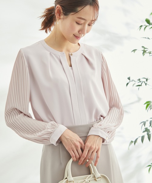 ROPE' PICNIC(ロペピクニック)の「洗える/プリーツスリーブブラウス(シャツ/ブラウス・レディース・ホワイト/ネイビー/サックスブルー/ラベンダー・38)」の15枚目の写真