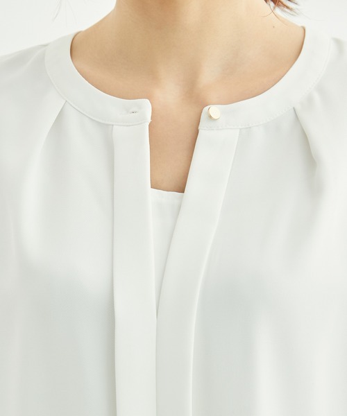 ROPE' PICNIC(ロペピクニック)の「洗える/プリーツスリーブブラウス(シャツ/ブラウス・レディース・ホワイト/ネイビー/サックスブルー/ラベンダー・38)」の19枚目の写真