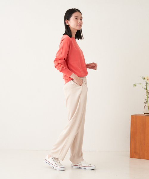 collex(コレックス)の「シルクコットンプルオーバー(ニット/セーター・レディース・ネイビー/ホワイト/オレンジ系その他・フリー)」の4枚目の写真
