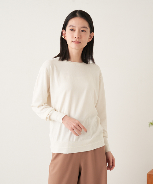 collex(コレックス)の「シルクコットンプルオーバー(ニット/セーター・レディース・ネイビー/ホワイト/オレンジ系その他・フリー)」の12枚目の写真
