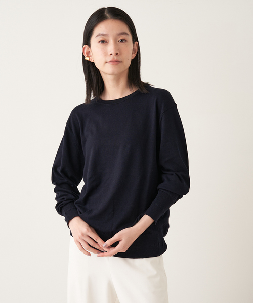collex(コレックス)の「シルクコットンプルオーバー(ニット/セーター・レディース・ネイビー/ホワイト/オレンジ系その他・フリー)」の18枚目の写真