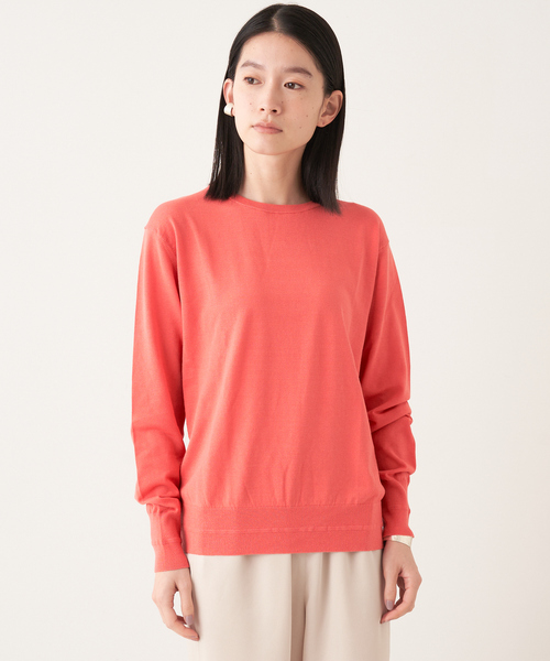 collex(コレックス)の「シルクコットンプルオーバー(ニット/セーター・レディース・ネイビー/ホワイト/オレンジ系その他・フリー)」の14枚目の写真