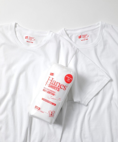 HANES(ヘインズ)の「【Hanes】Japan Fit クルーネックTシャツ H5310(Tシャツ/カットソー・メンズ・ホワイト・S/M/L/XL)」の1枚目の写真