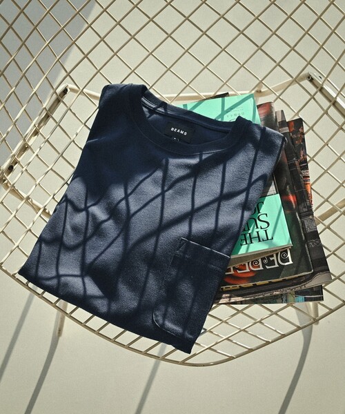 BEAMS（ビームス）の「BEAMS / ヘビーウエイト ポケット  Tシャツ（Tシャツ/カットソー・メンズ・ホワイト/ブラック/ネイビー/オリーブ・S/M/L/XL）」の4枚目の写真