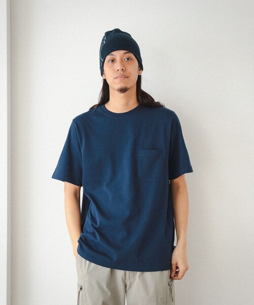 BEAMS（ビームス）の「BEAMS / ヘビーウエイト ポケット  Tシャツ（Tシャツ/カットソー・メンズ・ホワイト/ブラック/ネイビー/オリーブ・S/M/L/XL）」の20枚目の写真