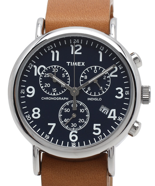 TIMEX(タイメックス)の「TIMEX(タイメックス): WEEKENDER CHRONOGRAPH(アナログ腕時計・メンズ・ベージュ/ネイビー・ONE SIZE)」の2枚目の写真