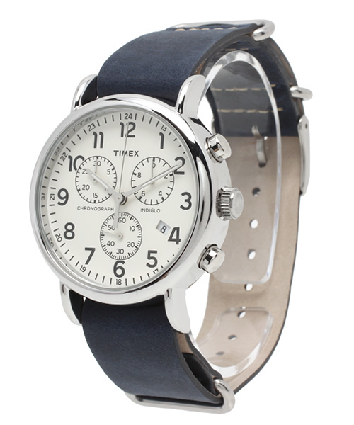 TIMEX(タイメックス)の「TIMEX(タイメックス): WEEKENDER CHRONOGRAPH(アナログ腕時計・メンズ・ベージュ/ネイビー・ONE SIZE)」の3枚目の写真