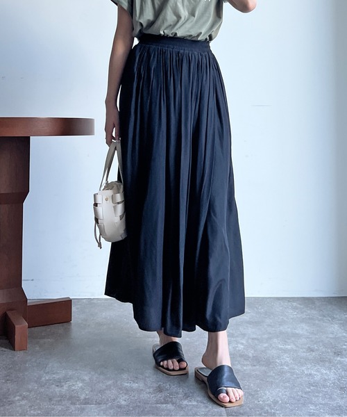 Chez toi(シェトワ)の「サテンカシュクールギャザーパンツ(その他パンツ・レディース・ブラック/ピンク/グレイッシュベージュ・FREE)」の13枚目の写真