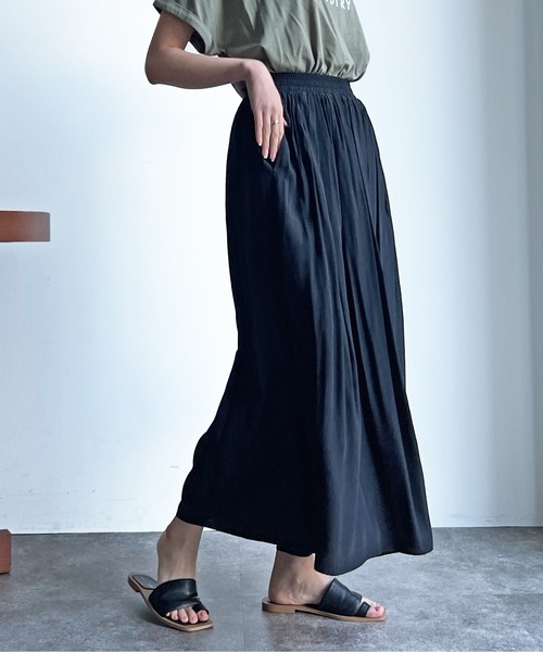 Chez toi(シェトワ)の「サテンカシュクールギャザーパンツ(その他パンツ・レディース・ブラック/ピンク/グレイッシュベージュ・FREE)」の21枚目の写真