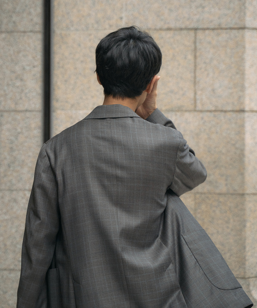 EDIFICE（エディフィス）の「ウール リラックスフィット 2ボタン ジャケット（テーラードジャケット・メンズ・ブラウン/グレー/ブラック・MEDIUM/SMALL/LARGE）」の7枚目の写真