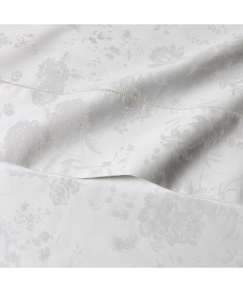 オーガニック コットン Bethany ジャカード フラットシーツ