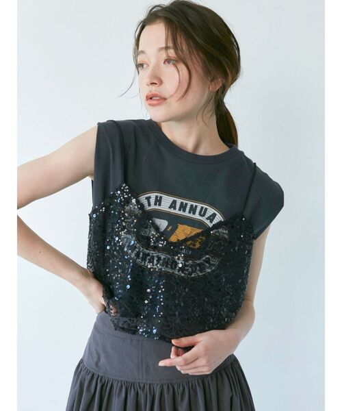 Ungrid（アングリッド）の「ヴィンテージロゴノースリトップス（タンクトップ・レディース・オレンジ/オフホワイト/チャコールグレー・FREE）」の12枚目の写真