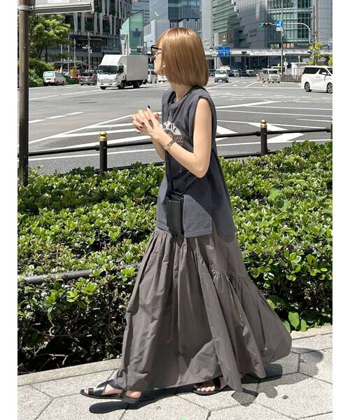 Ungrid（アングリッド）の「ヴィンテージロゴノースリトップス（タンクトップ・レディース・オレンジ/オフホワイト/チャコールグレー・FREE）」の13枚目の写真