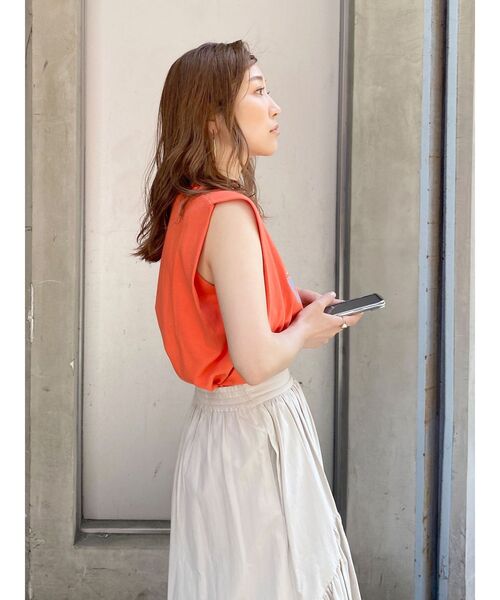 Ungrid（アングリッド）の「ヴィンテージロゴノースリトップス（タンクトップ・レディース・オレンジ/オフホワイト/チャコールグレー・FREE）」の17枚目の写真