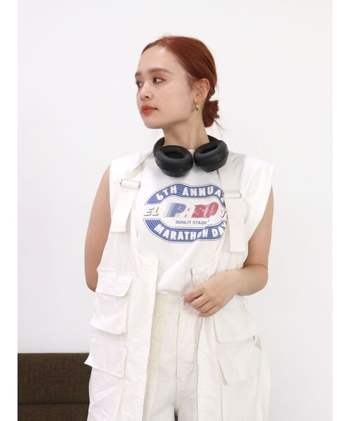 Ungrid（アングリッド）の「ヴィンテージロゴノースリトップス（タンクトップ・レディース・オレンジ/オフホワイト/チャコールグレー・FREE）」の8枚目の写真