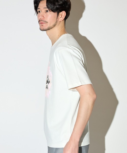 UNION STATION（ユニオンステーション）の「【Lilly&Emma/リリー&エマ】 別注 オリジナルTシャツ/半袖 フラッシュプリントTEE（Tシャツ/カットソー・メンズ・ホワイト系その他/ホワイト・LL/M/L）」の3枚目の写真