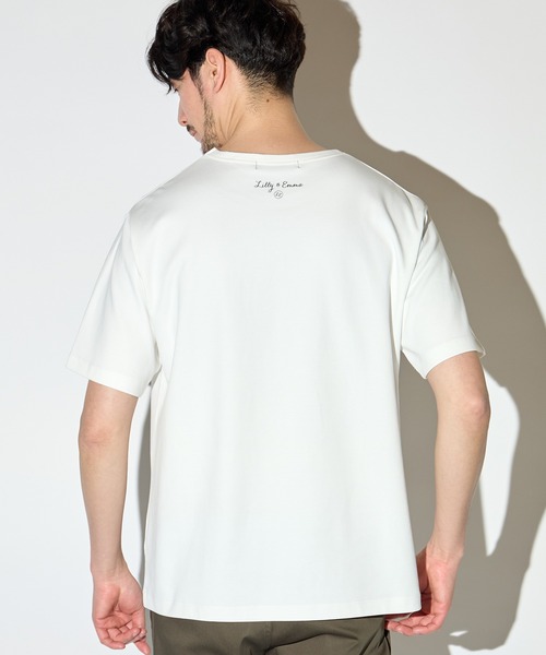 UNION STATION（ユニオンステーション）の「【Lilly&Emma/リリー&エマ】 別注 オリジナルTシャツ/半袖 フラッシュプリントTEE（Tシャツ/カットソー・メンズ・ホワイト系その他/ホワイト・LL/M/L）」の9枚目の写真