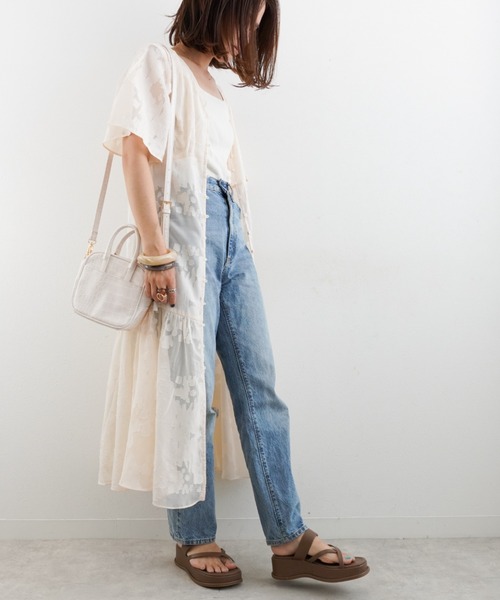 Fabby fabby(ファビィーファビィー)の「サムトングアウトステッチウエッジサンダル(サンダル・レディース・ブラック/ベージュ/オフホワイト・SMALL/MEDIUM/LARGE)」の7枚目の写真