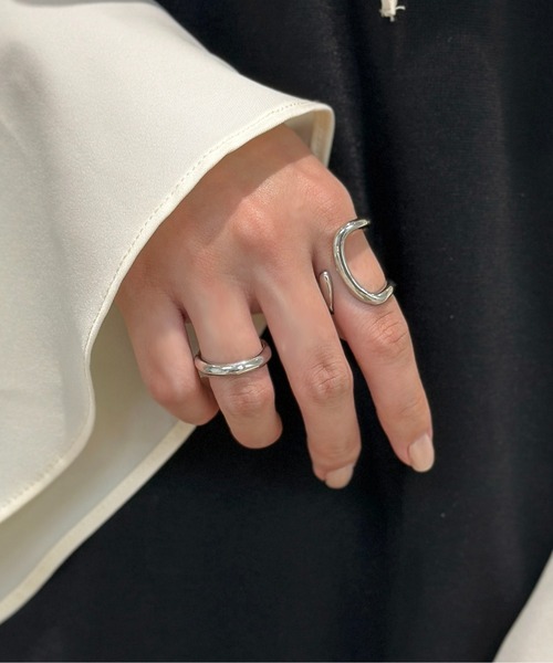 apres jour clair（アプレジュールクレア）の「【apres jour clair×ARIAZ】ニュアンスリングSET（リング・レディース・ゴールド/シルバー・FREE）」の2枚目の写真