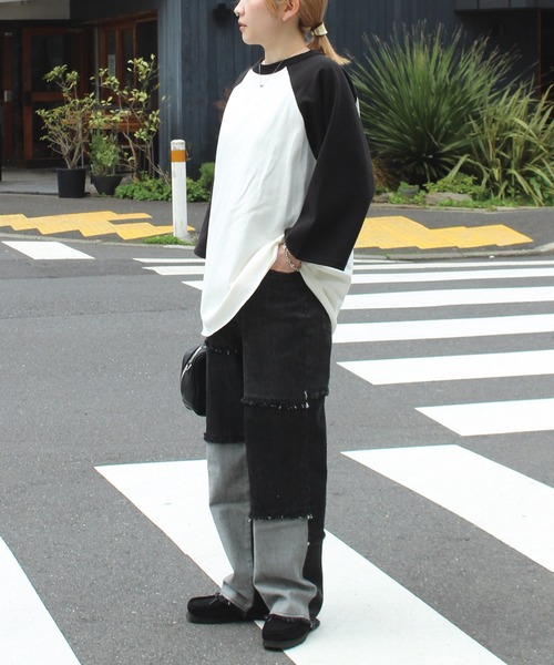 SCREEN STARS(スクリーンスターズ)の「【ZOZO限定】オーバーサイズラグランTシャツ(Tシャツ/カットソー・レディース・ネイビー/グリーン/ブラック・M/L)」の15枚目の写真