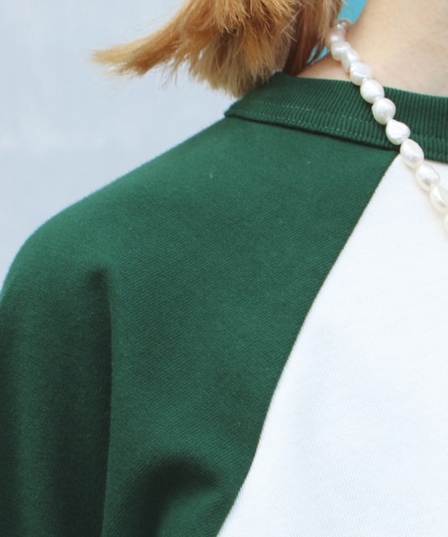 SCREEN STARS(スクリーンスターズ)の「【ZOZO限定】オーバーサイズラグランTシャツ(Tシャツ/カットソー・レディース・ネイビー/グリーン/ブラック・M/L)」の6枚目の写真