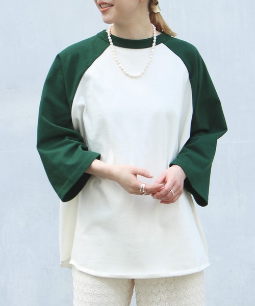 SCREEN STARS(スクリーンスターズ)の「【ZOZO限定】オーバーサイズラグランTシャツ(Tシャツ/カットソー・レディース・ネイビー/グリーン/ブラック・M/L)」の18枚目の写真