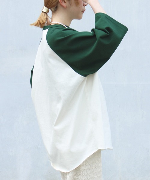 SCREEN STARS(スクリーンスターズ)の「【ZOZO限定】オーバーサイズラグランTシャツ(Tシャツ/カットソー・レディース・ネイビー/グリーン/ブラック・M/L)」の19枚目の写真