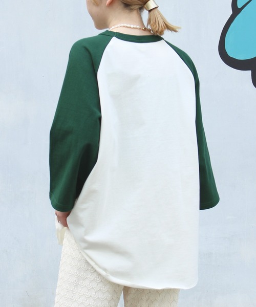 SCREEN STARS(スクリーンスターズ)の「【ZOZO限定】オーバーサイズラグランTシャツ(Tシャツ/カットソー・レディース・ネイビー/グリーン/ブラック・M/L)」の20枚目の写真