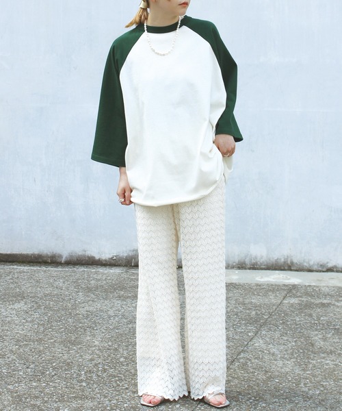 SCREEN STARS(スクリーンスターズ)の「【ZOZO限定】オーバーサイズラグランTシャツ(Tシャツ/カットソー・レディース・ネイビー/グリーン/ブラック・M/L)」の21枚目の写真