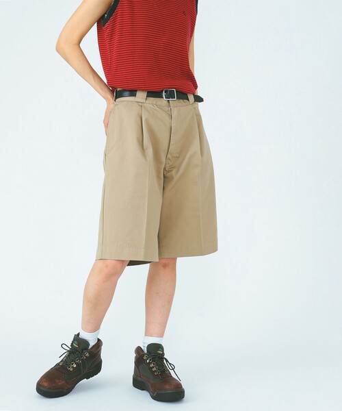 BEAMS（ビームス）の「BEAMS / 1プリーツ ショーツ（その他パンツ・メンズ・ブラック/ワイン/ベージュ/ネイビー・S/M/L/XL）」の3枚目の写真
