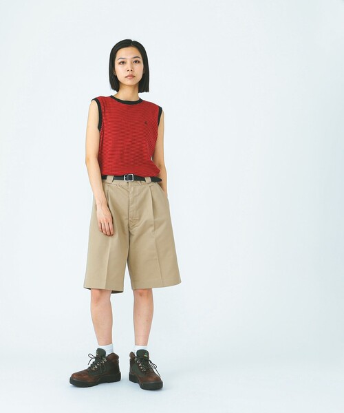 BEAMS（ビームス）の「BEAMS / 1プリーツ ショーツ（その他パンツ・メンズ・ブラック/ワイン/ベージュ/ネイビー・S/M/L/XL）」の7枚目の写真