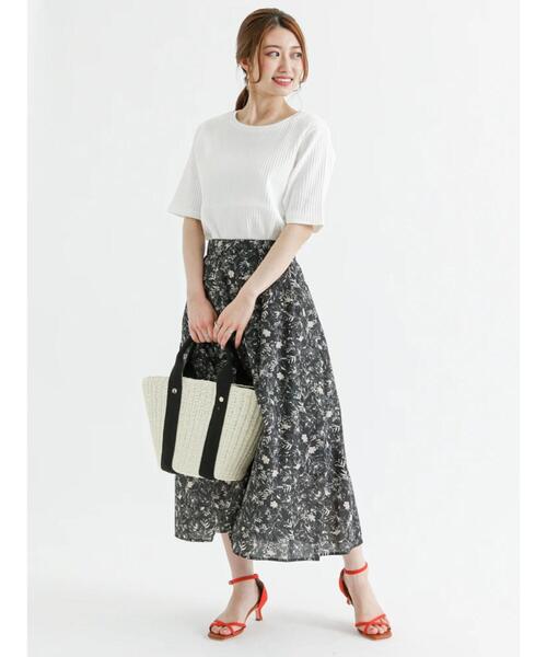 Te chichi(テチチ)の「テープハンドルペーパートートバッグ(ハンドバッグ・レディース・キャメル/ホワイト/グレー・フリ-)」の9枚目の写真