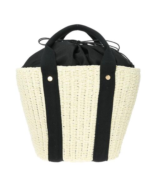 Te chichi(テチチ)の「テープハンドルペーパートートバッグ(ハンドバッグ・レディース・キャメル/ホワイト/グレー・フリ-)」の14枚目の写真