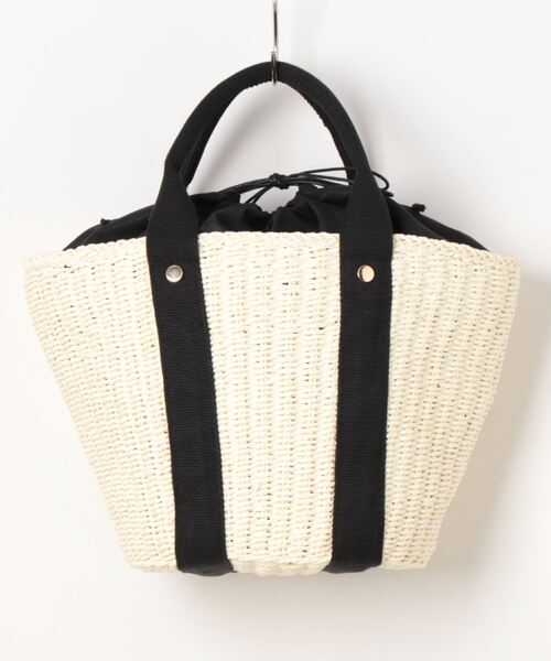 Te chichi(テチチ)の「テープハンドルペーパートートバッグ(ハンドバッグ・レディース・キャメル/ホワイト/グレー・フリ-)」の10枚目の写真