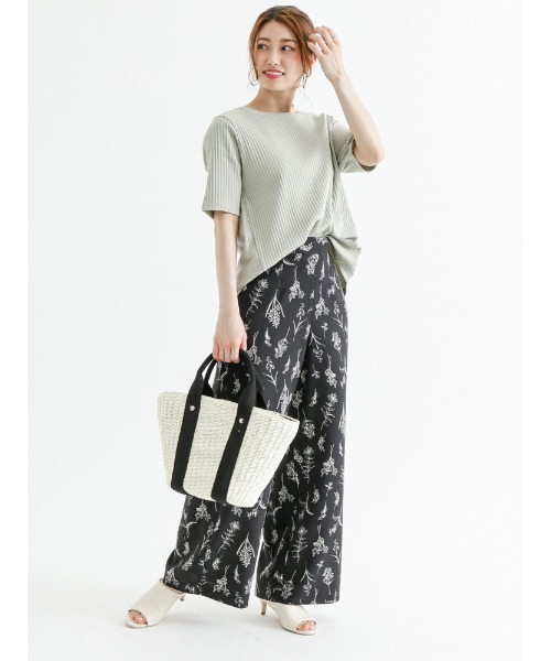 Te chichi(テチチ)の「テープハンドルペーパートートバッグ(ハンドバッグ・レディース・キャメル/ホワイト/グレー・フリ-)」の12枚目の写真