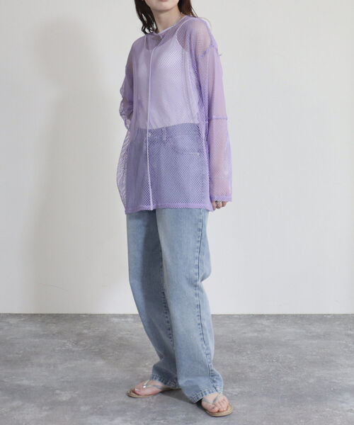 fredy emue（フレディエミュ）の「【fredyemueフレディエミュ】2WAYメッシュプルオーバー（Tシャツ/カットソー・レディース・ラベンダー/アイボリー/チャコールグレー・38）」の16枚目の写真