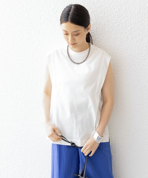 tシャツ 袖ぷっくりスリーブプルオーバー レディース SHIPS（シップス）の「〈汗染軽減加工〉フレンチスリーブ プル